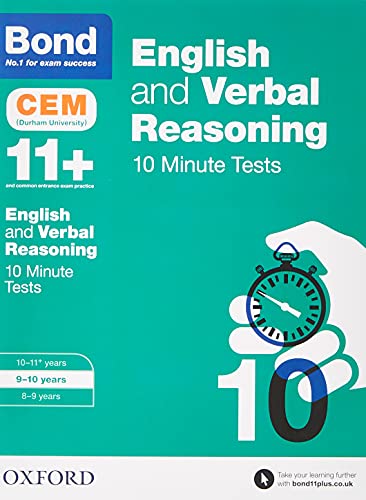 Bond 11+: English & Verbal Reasoning: CEM 10 Minute Tests: 9-10 years von Oxford University Press